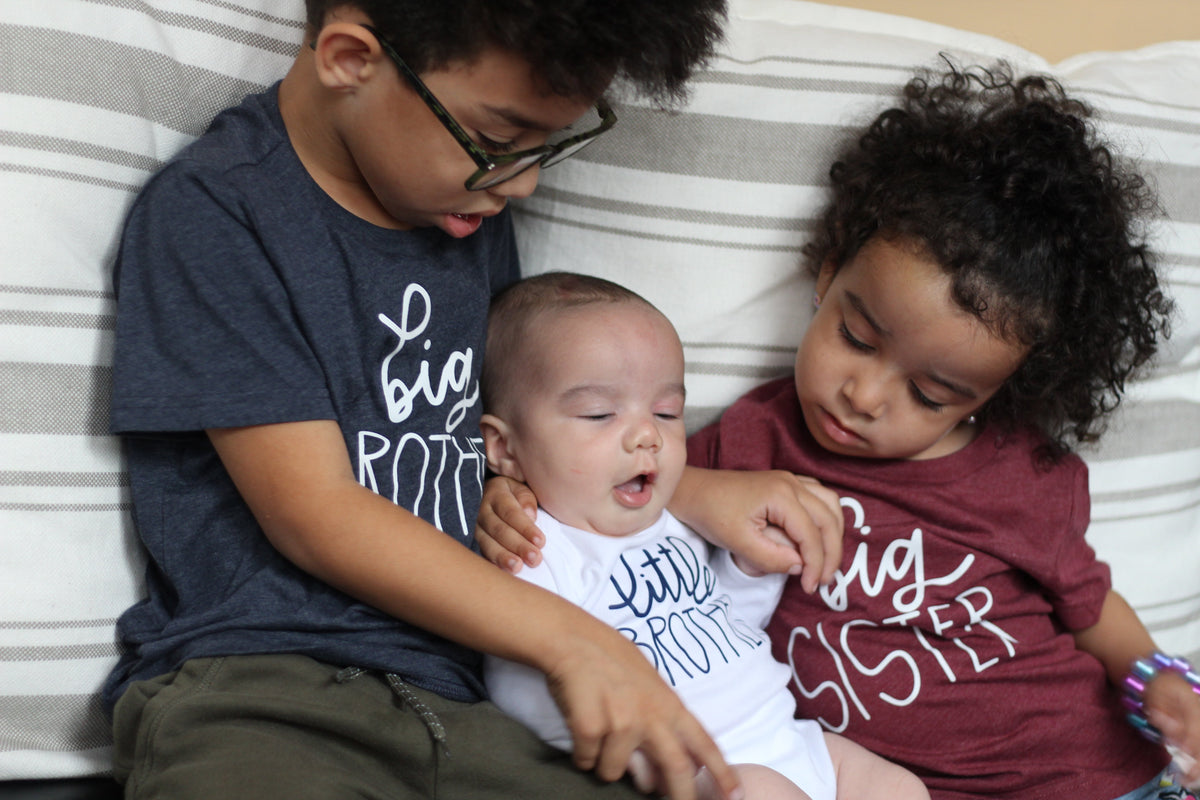 Cuddle Sleep Dream Little Brother Onesie | Navy, Script