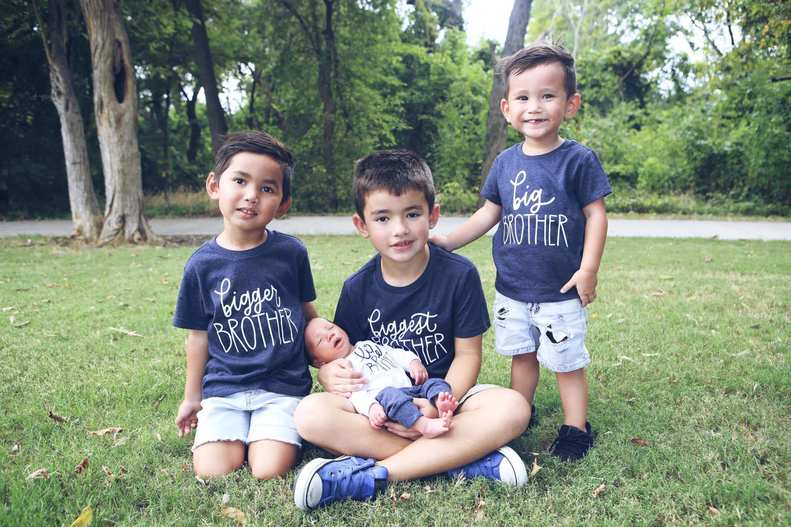 Cuddle Sleep Dream Bundles Newborn Long Sleeve Little Brother Bundle | Heathered Navy