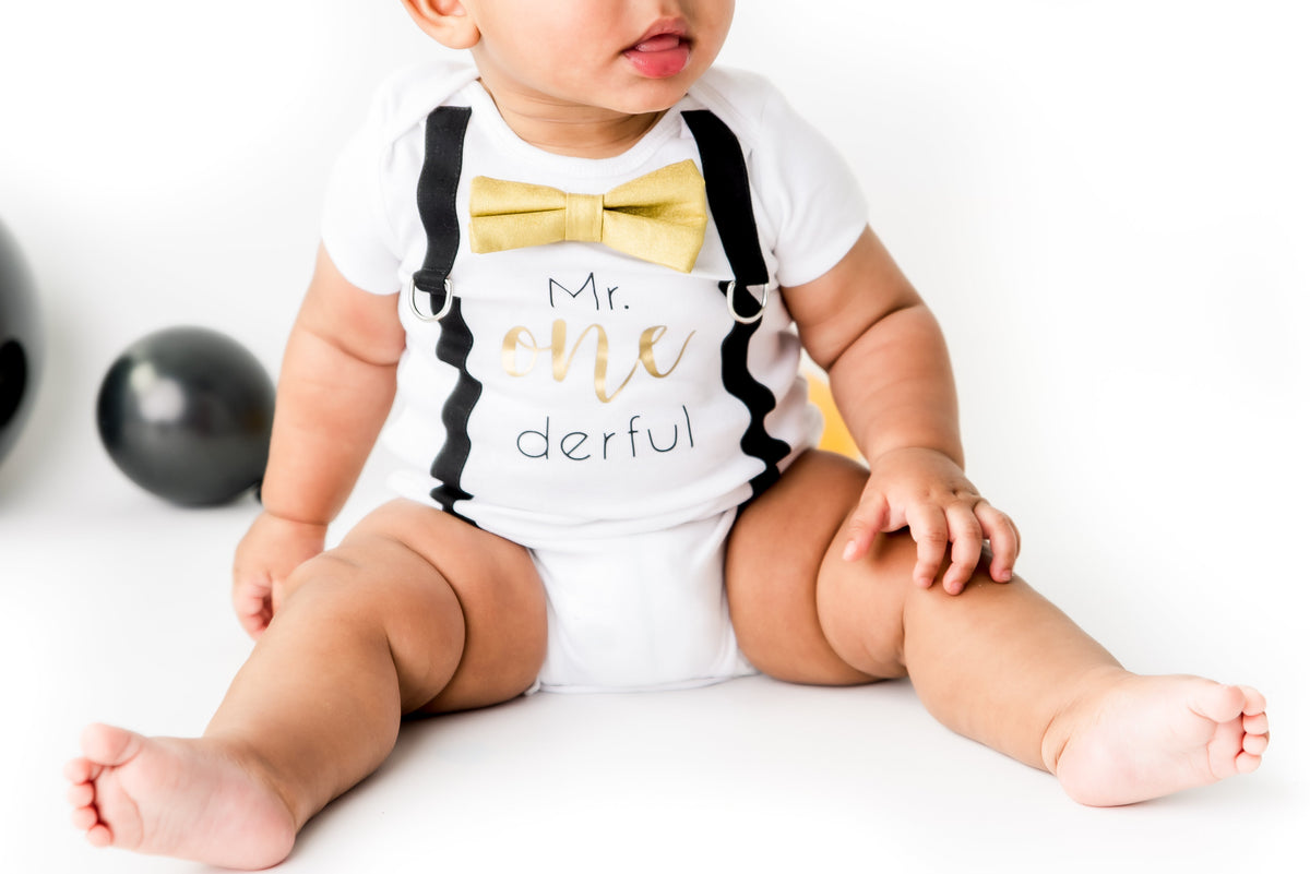 Cuddle Sleep Dream Oh Snap Mr. Onederful 1st birthday Onesie