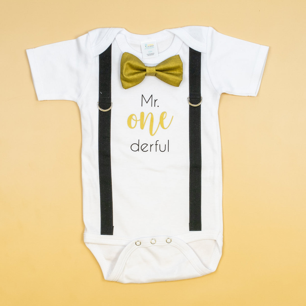 Cuddle Sleep Dream Oh Snap Mr. Onederful 1st birthday Onesie
