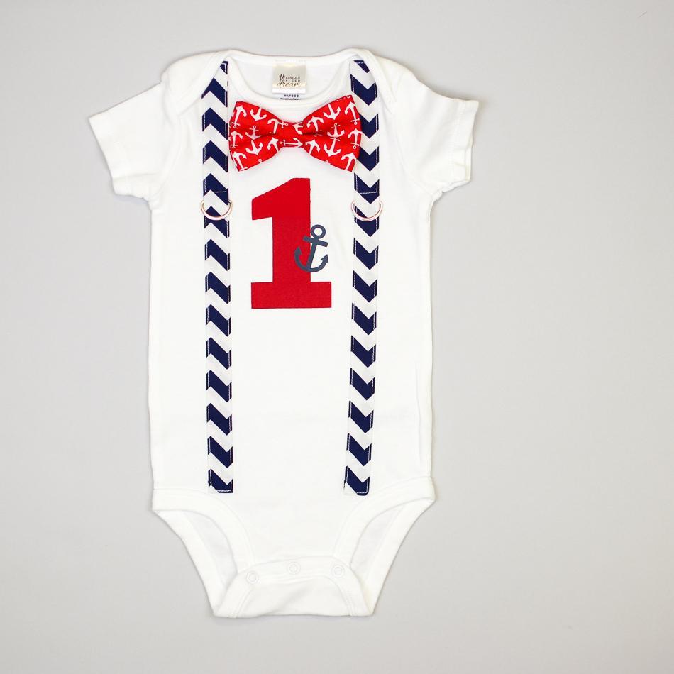 Nautical 1st Birthday Onesie