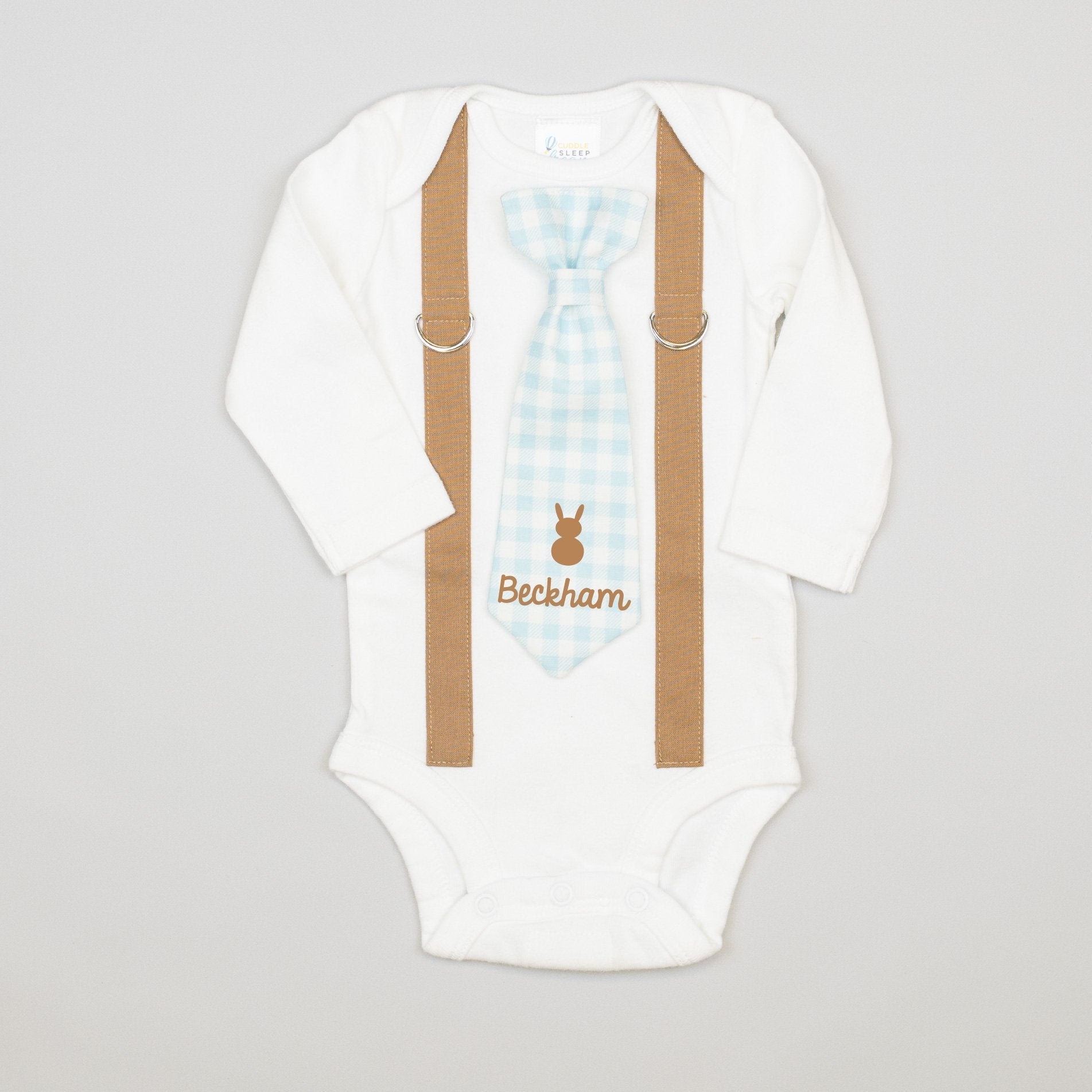 Personalized Rabbit Easter Outfit for Baby Boy - Cuddle Sleep Dream