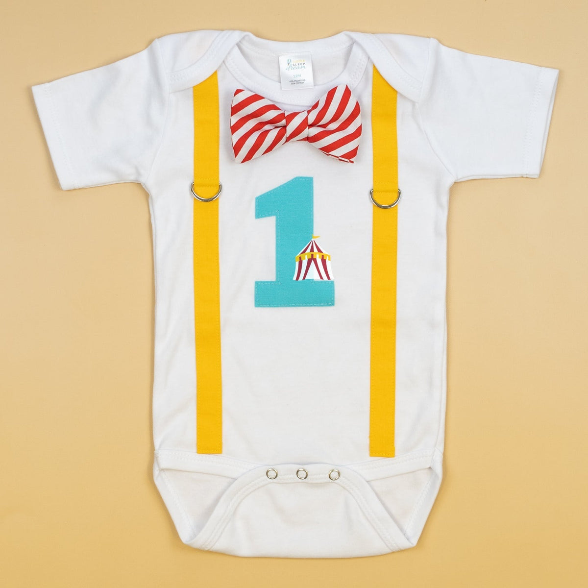 Cuddle Sleep Dream Oh Snap Circus 1st Birthday Onesie