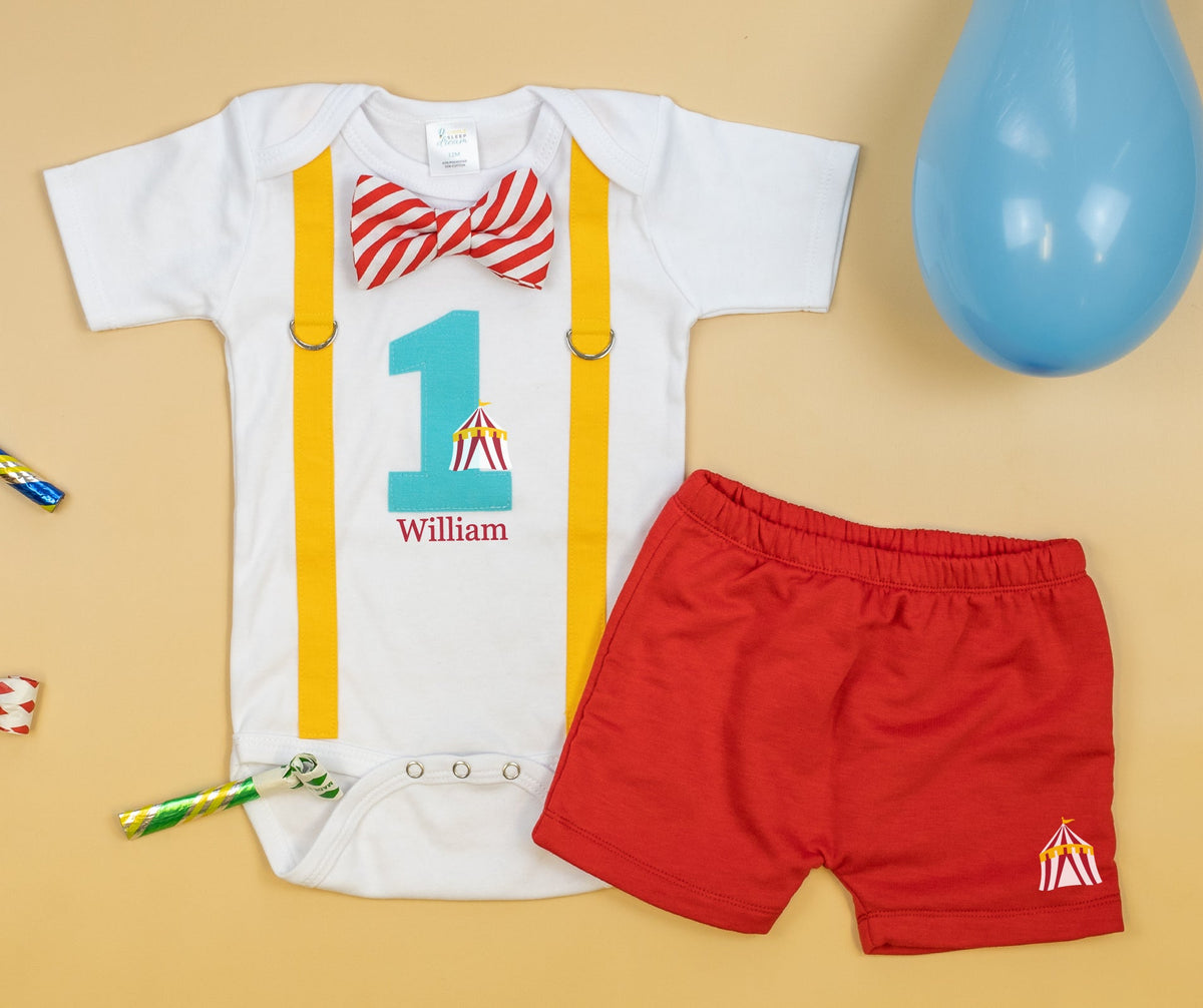 Cuddle Sleep Dream Oh Snap Circus 1st Birthday Onesie