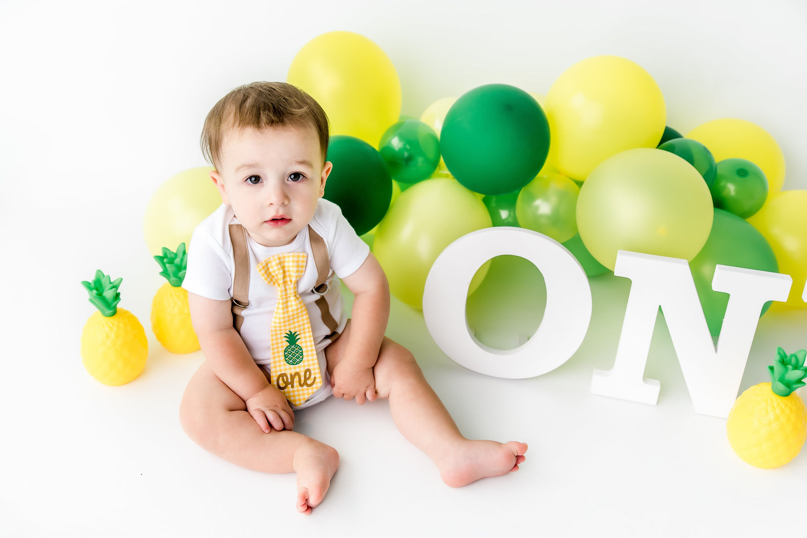 Pineapple 1st Birthday Onesie Boy