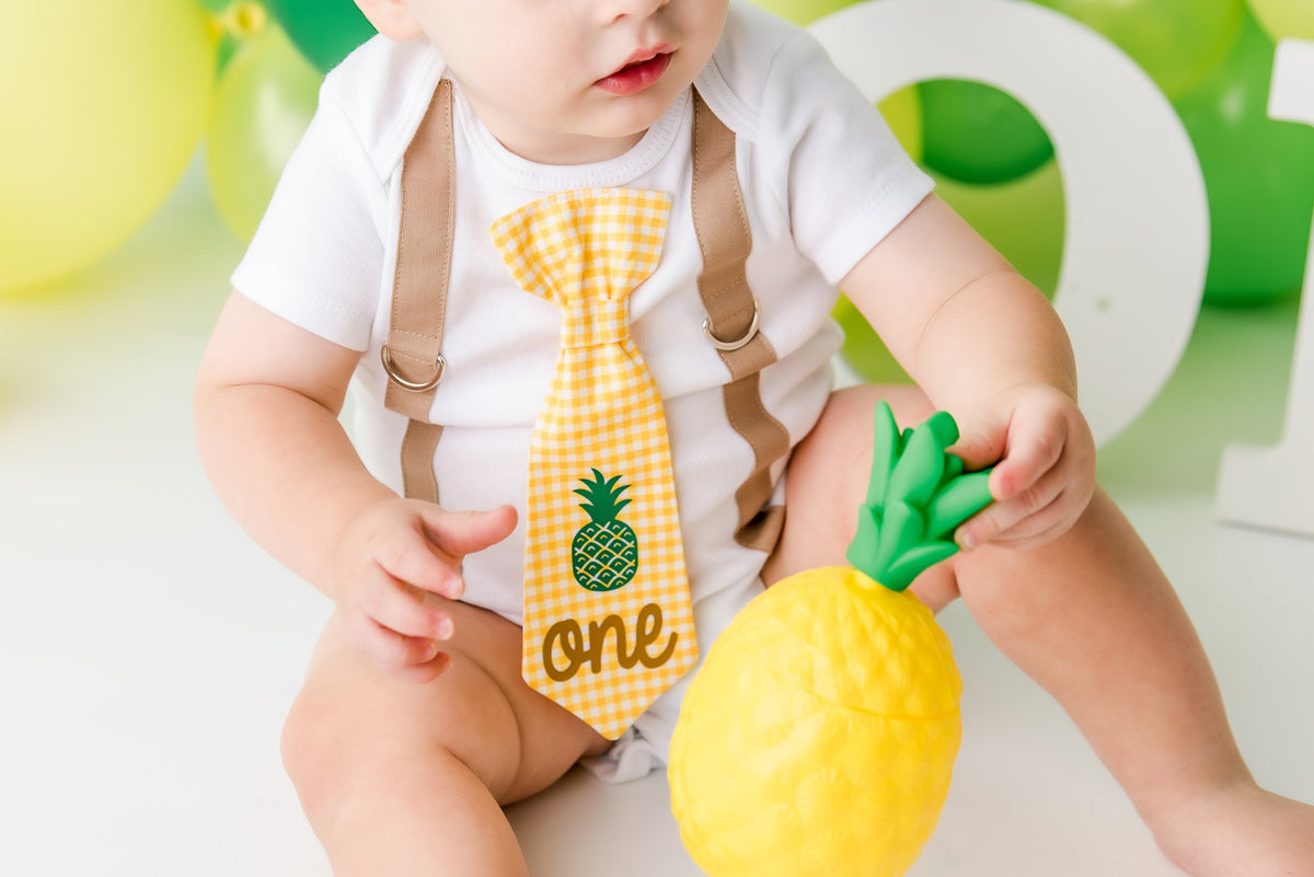 Pineapple 1st Birthday Onesie Boy