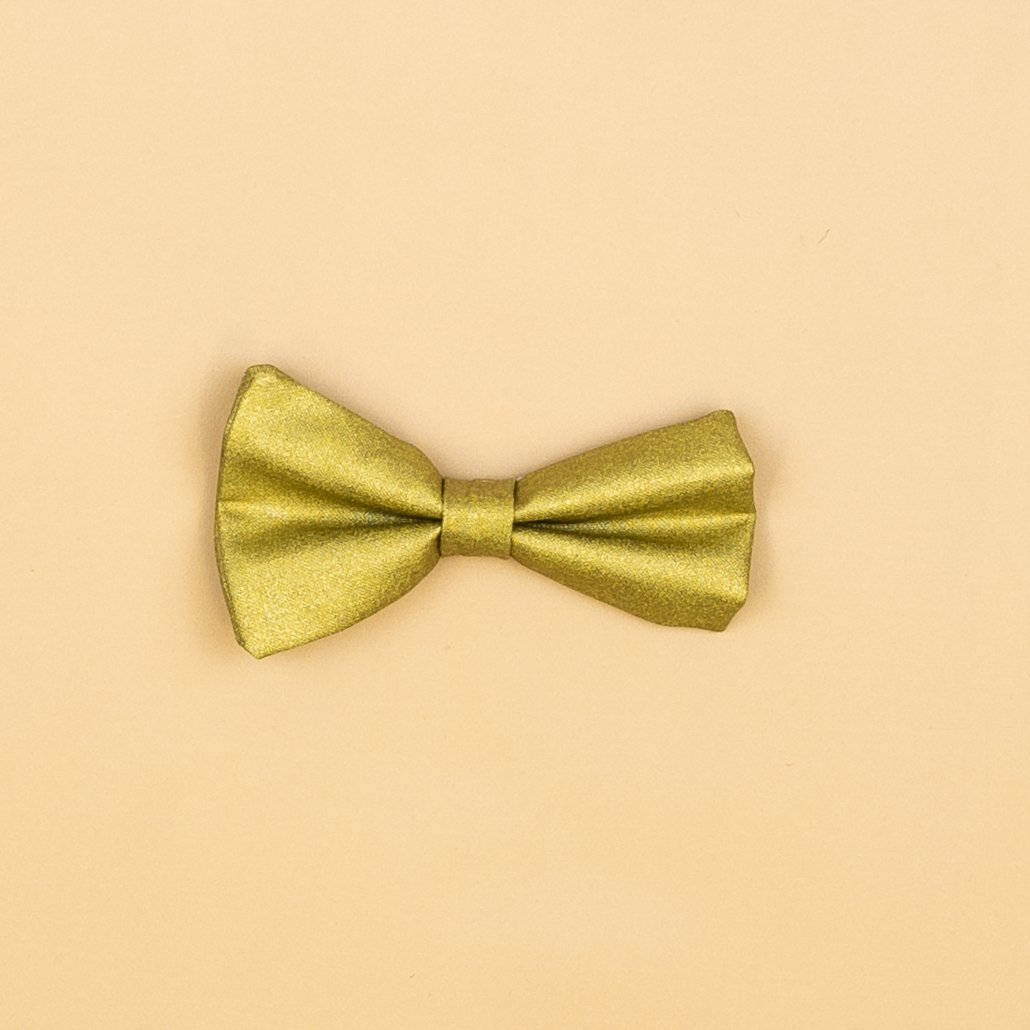 Cuddle Sleep Dream Ties Metallic Gold Solid Bow St Patricks Day Snap-On Tie