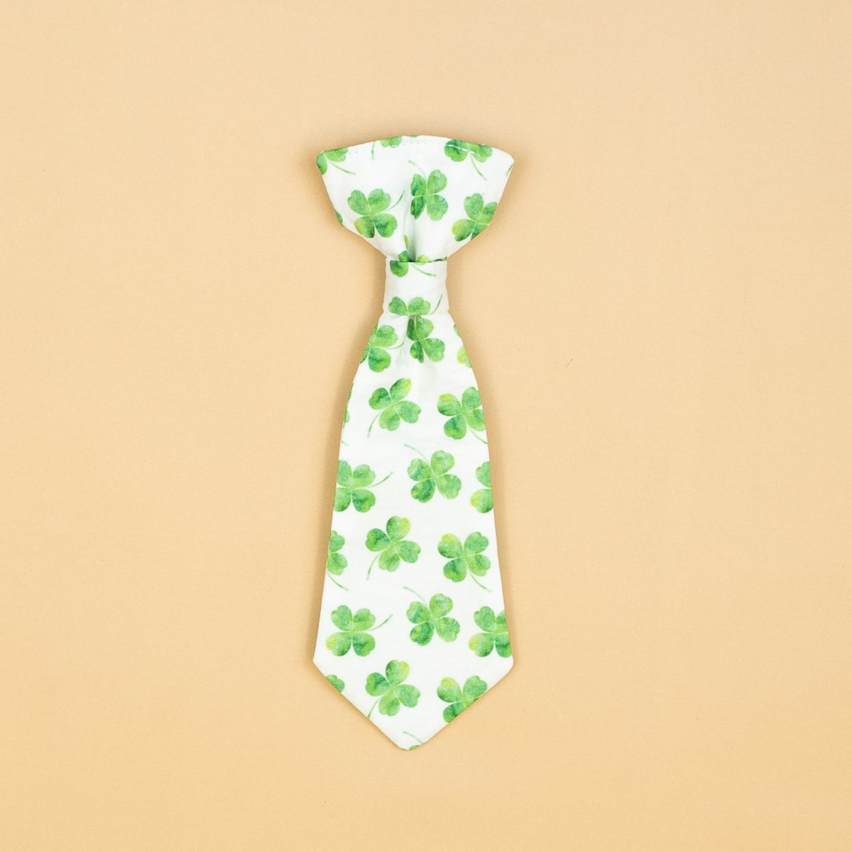 Cuddle Sleep Dream Ties Shamrocks on White Neck St Patricks Day Snap-On Tie
