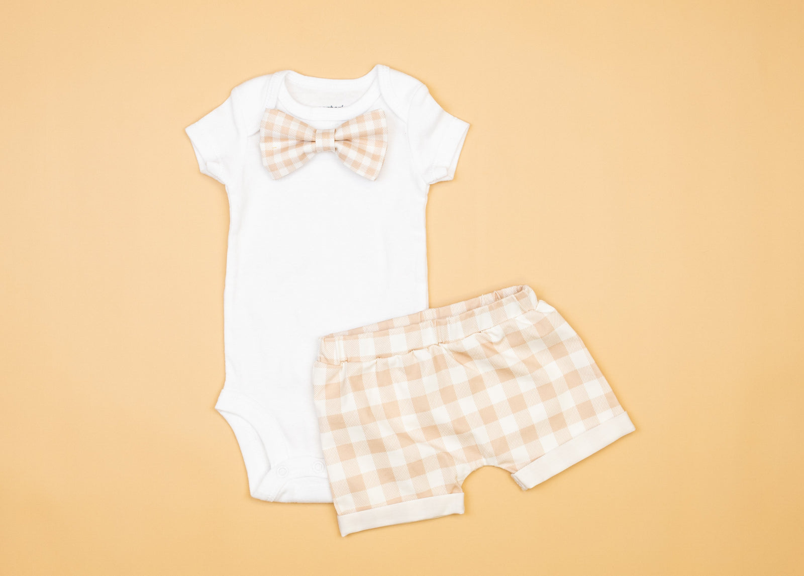 Cuddle Sleep Dream Rolled Hem Shorts Sand Check Rolled Hem Shorts