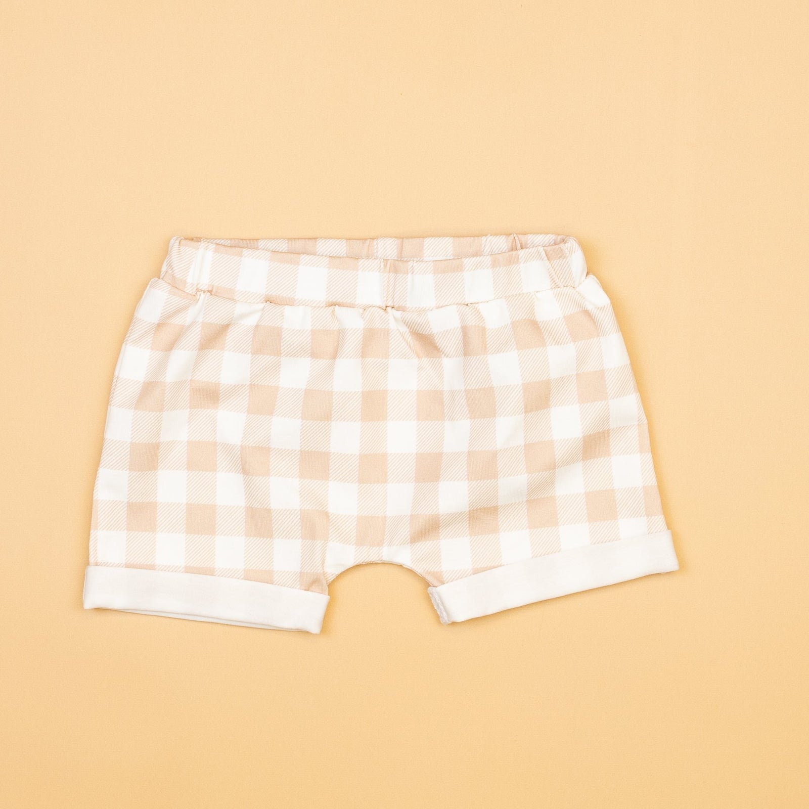 Cuddle Sleep Dream Rolled Hem Shorts Sand Check Rolled Hem Shorts
