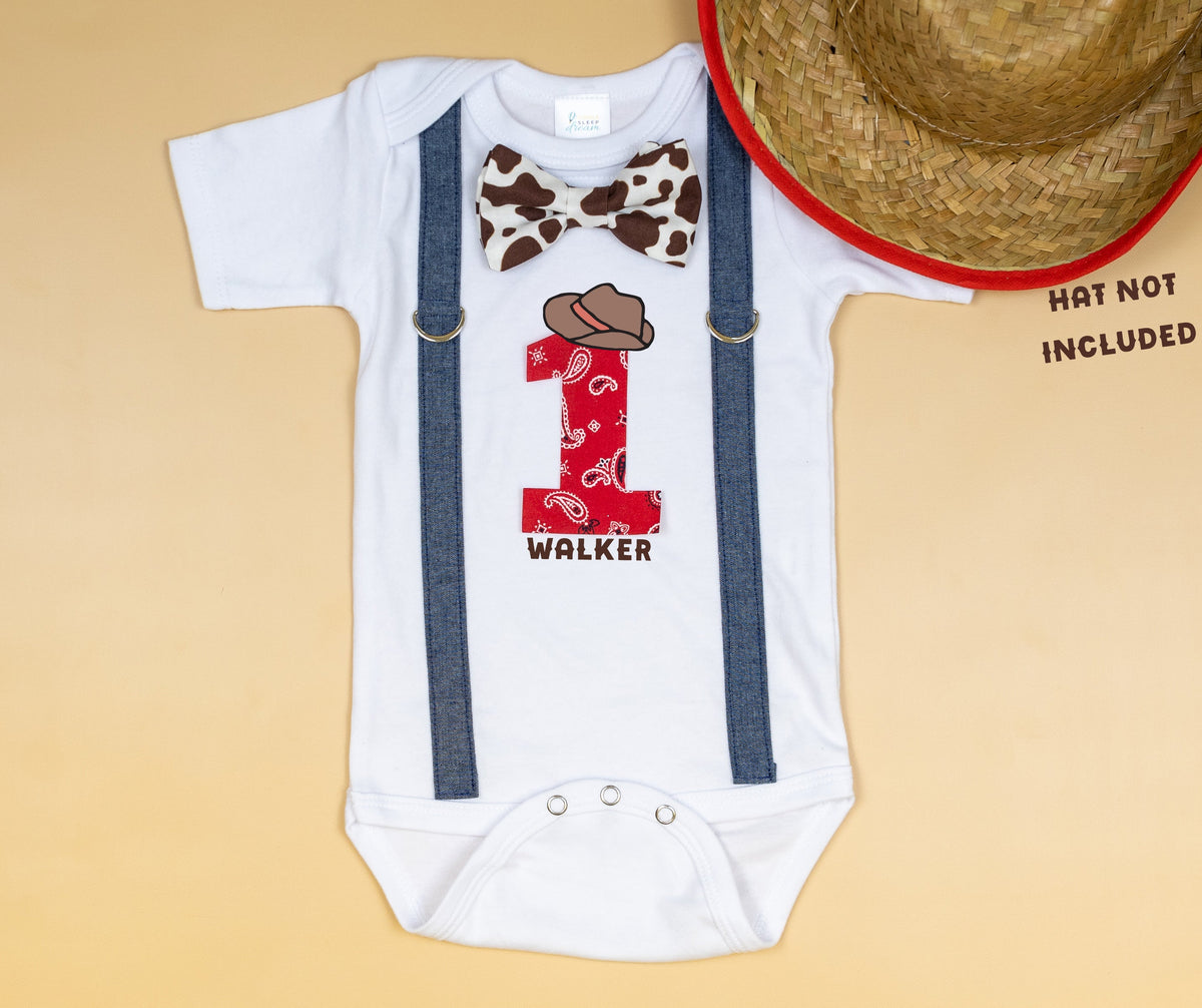 Cuddle Sleep Dream Oh Snap Western Theme Cake Smash Bodysuit