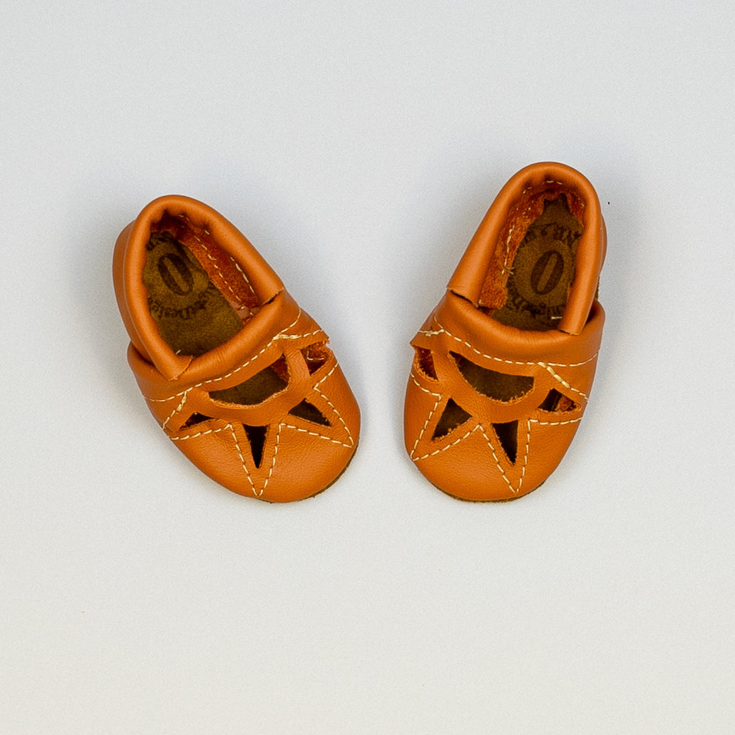 Baby Sandals Leather | Orange Sunshine - Cuddle Sleep Dream