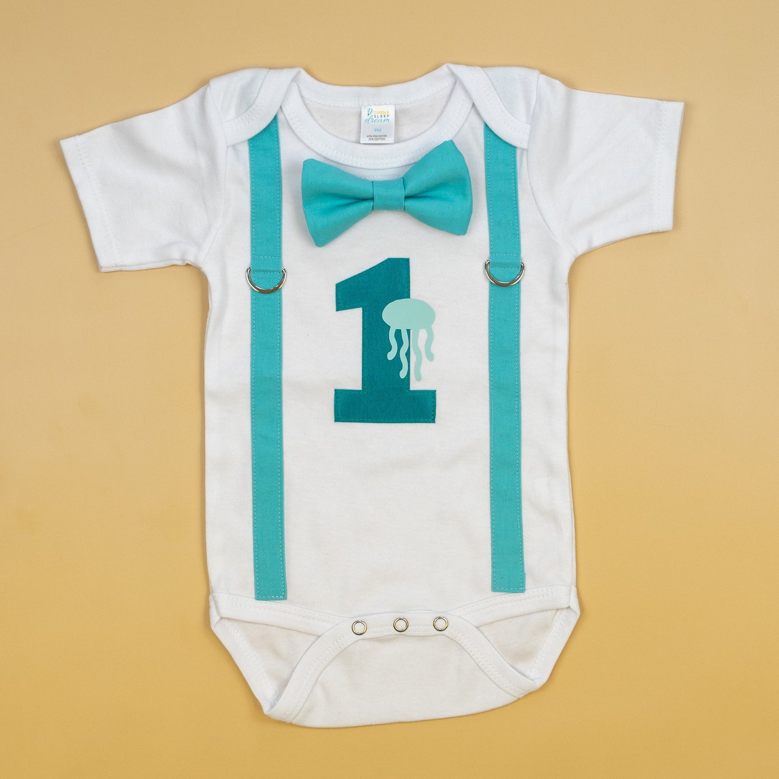 Cuddle Sleep Dream Oh Snap Under the Sea 1st Birthday Onesie