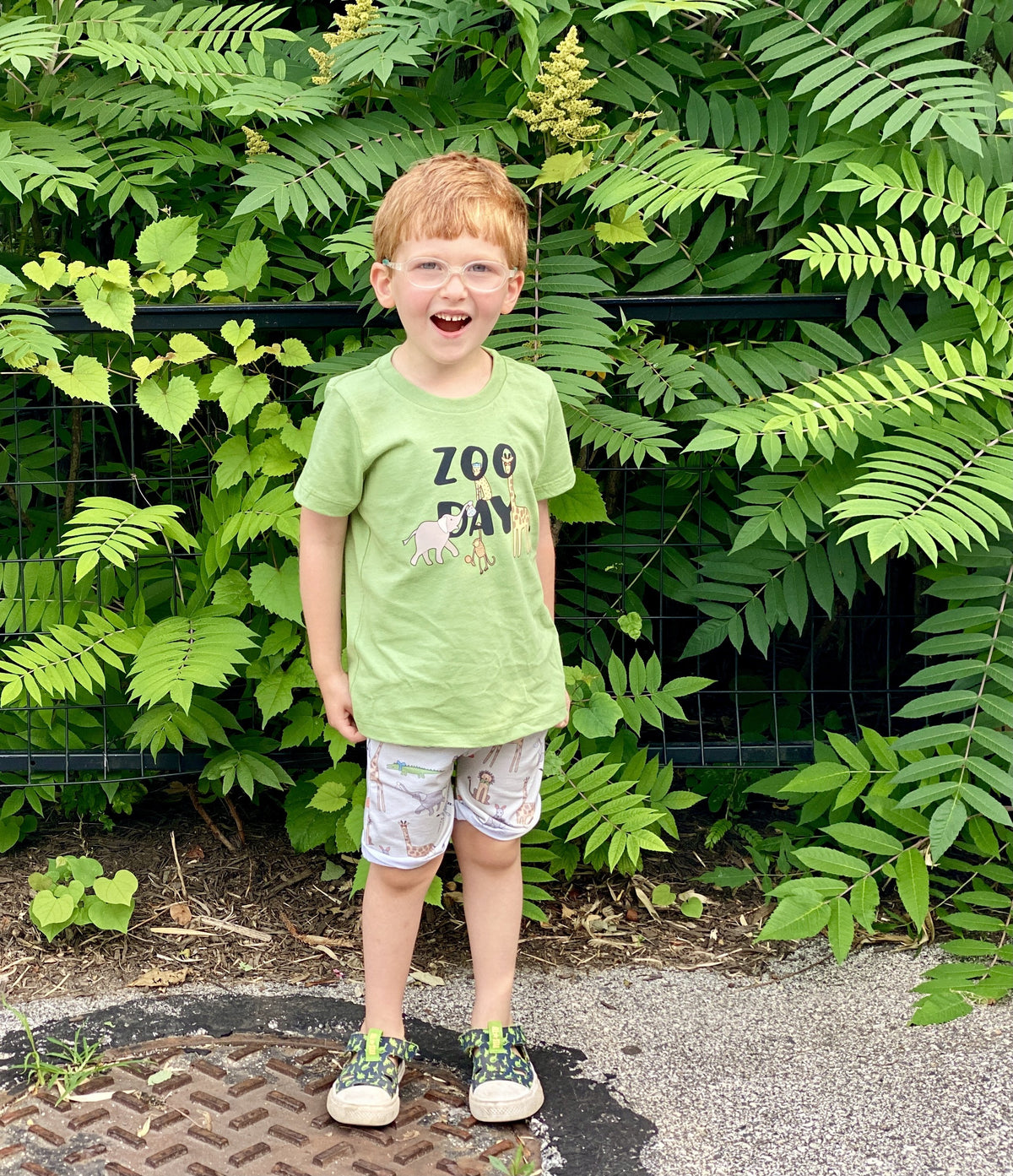 Cuddle Sleep Dream Rolled Hem Shorts Zoo Day Rolled Hem Shorts